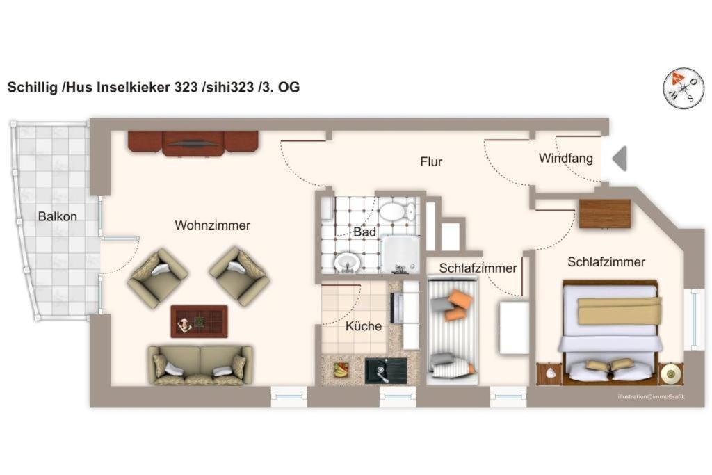 Apartamento Hus Inselkieker Hus Inselkieker 323 Schillig Exterior foto